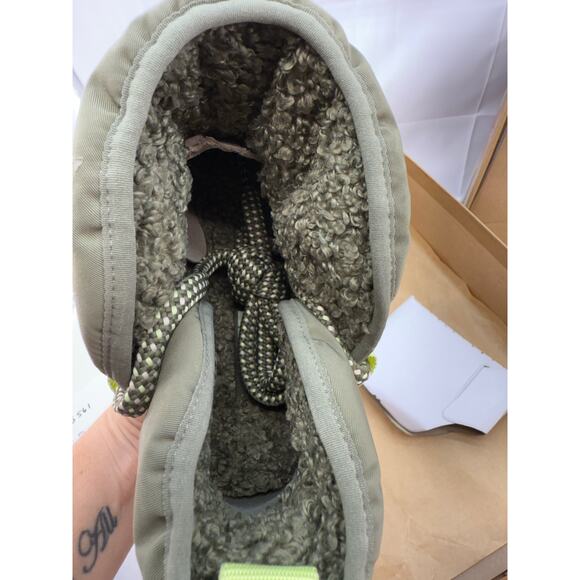 FitFlop F-Mode Womens 8.5 Water Resistant Fleece Lined Winter Ankle Boots Green - Picture 13 of 14